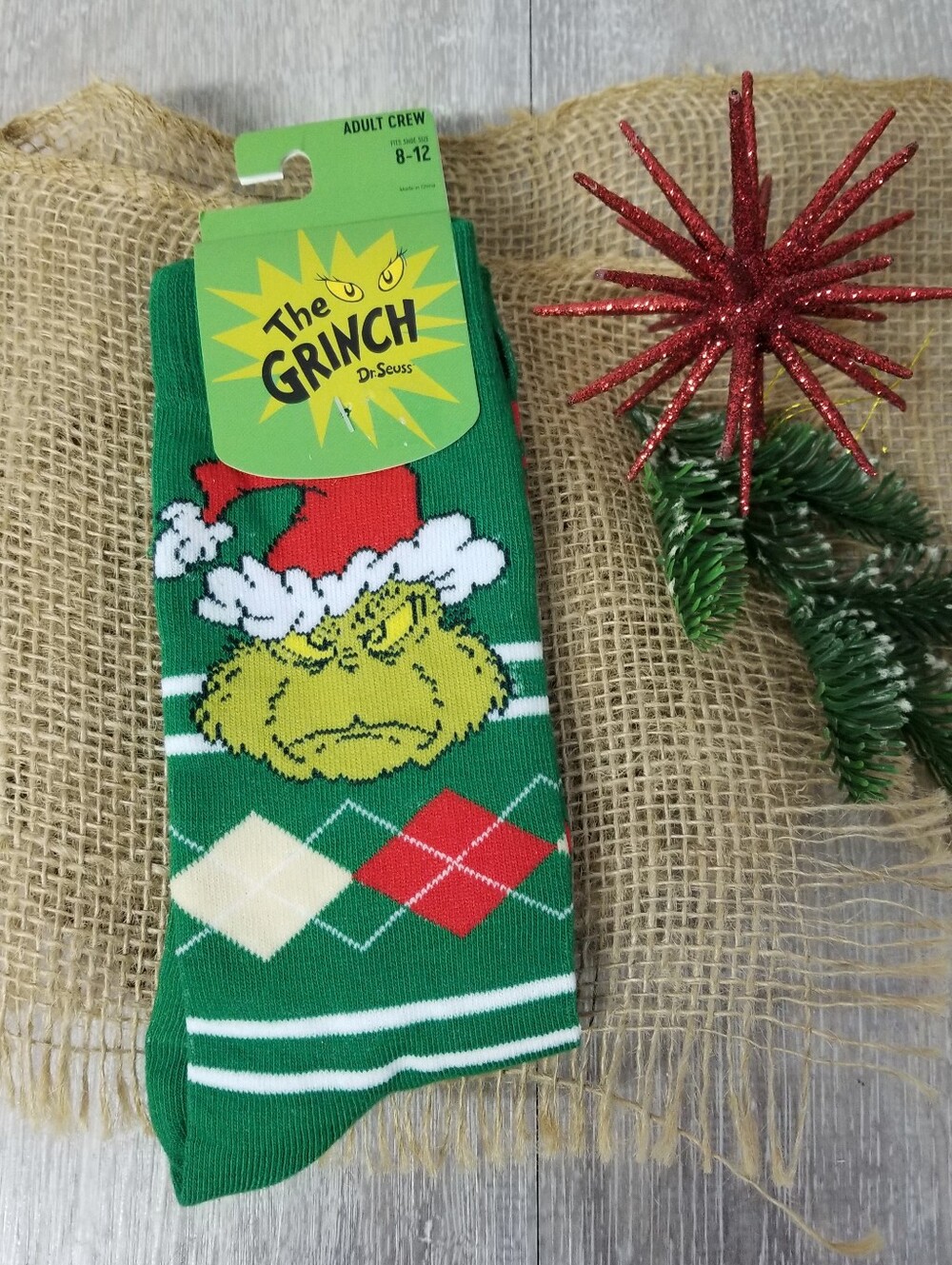 The Grinch Crew Socks